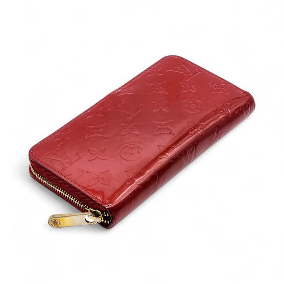 Louis Vuitton Vernis Patent Leather Monogram Zippy Wallet Red Complete with Box - Picture 5 of 13